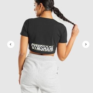 Gymshark Slice Crop Top (black, sold out online)